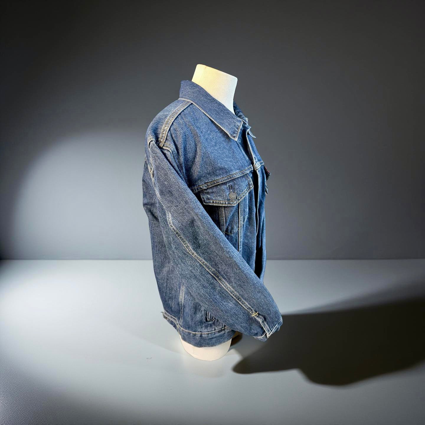 Blue Denim Jacket With Mexican Coat of Arm